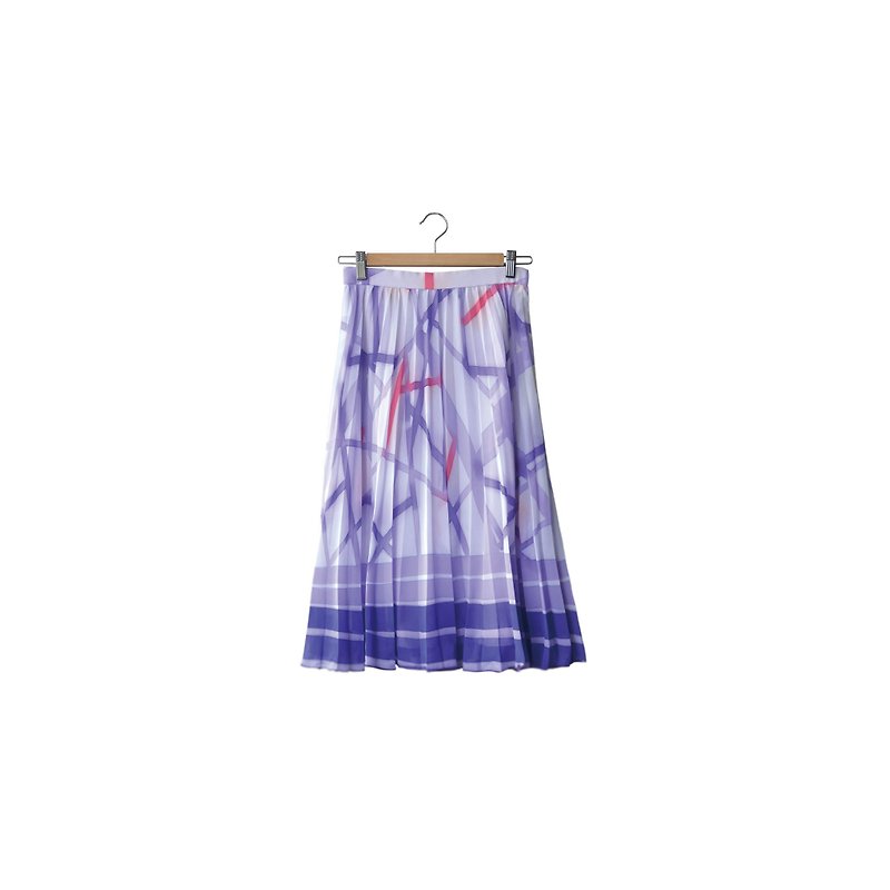 Cold watercolor | vintage skirt - Skirts - Other Materials 