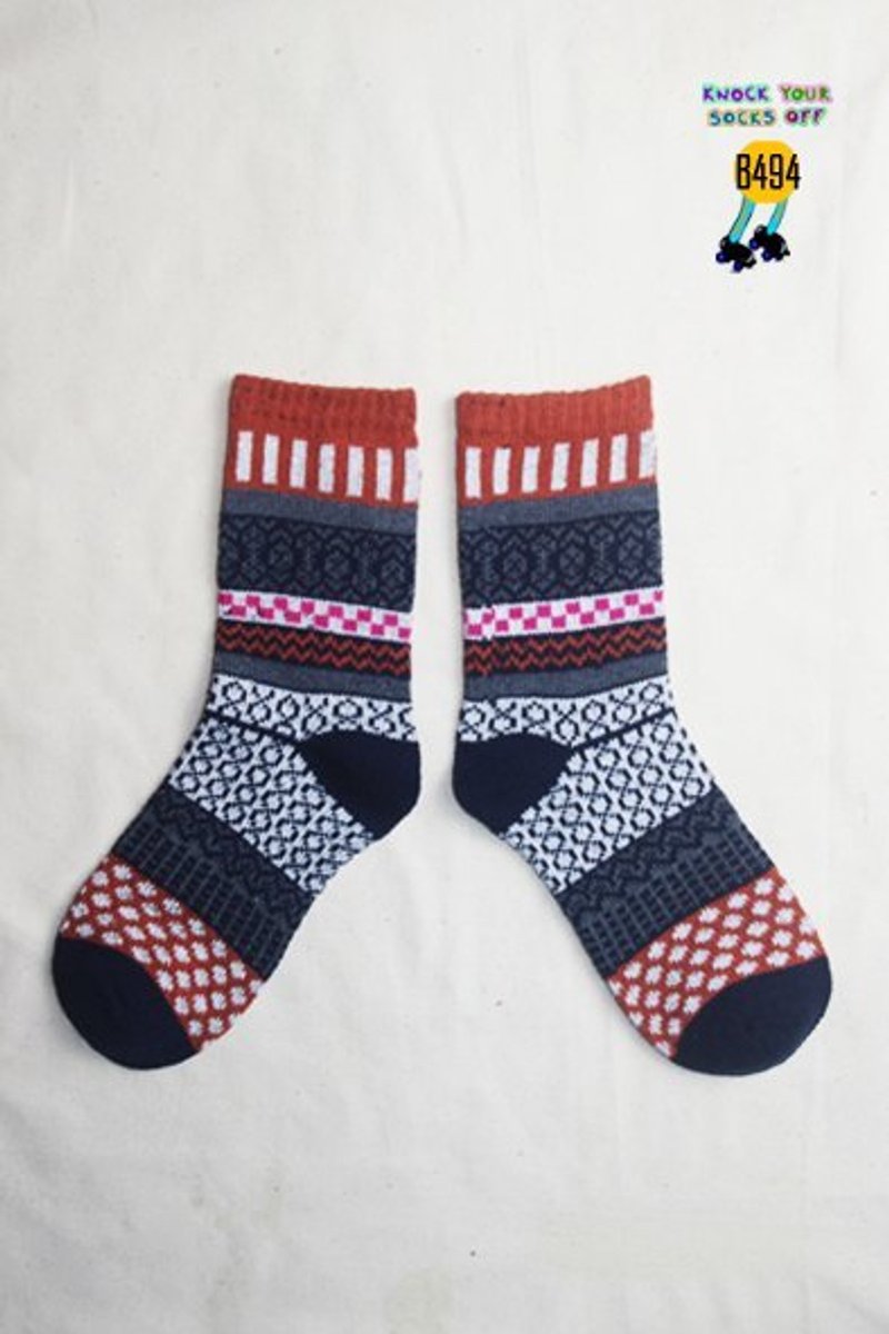 灰矇矇民族針織襪!!夏漪眺=knock your socks off !! - 襪子 - 其他材質 灰色