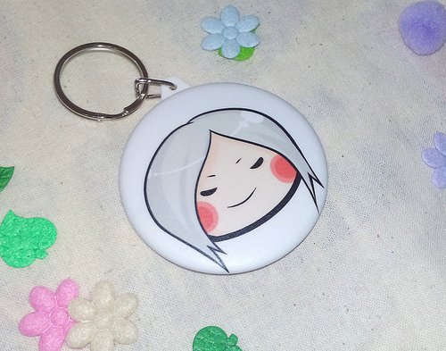 [Achieving Mitsuhide] Mirror key ring + badge [two entries]
