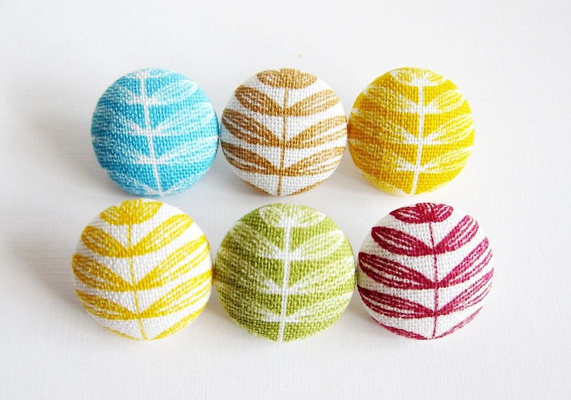 Cloth buttons Knitting and sewing handmade materials Leaf DIY materials - Knitting, Embroidery, Felted Wool & Sewing - Paper Multicolor