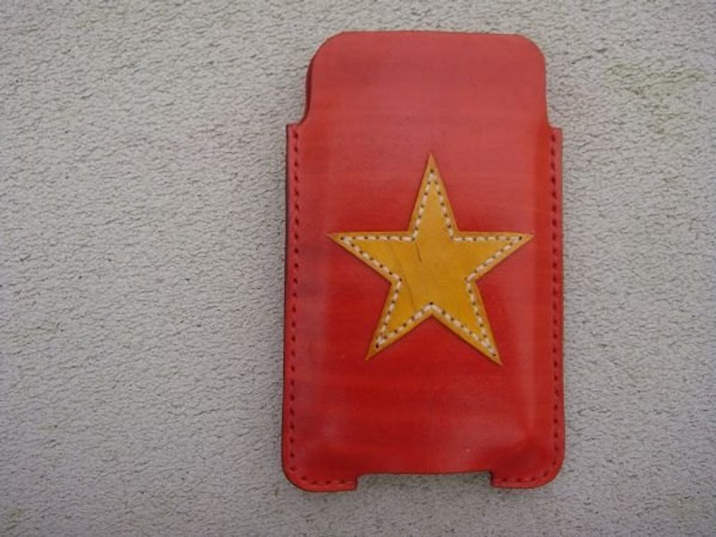 [ISSIS] Leftist Thought-All handmade leather cases - อื่นๆ - หนังแท้ สีแดง