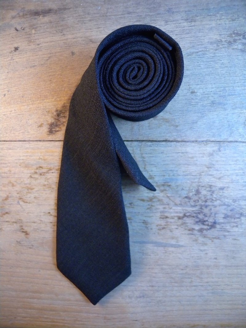 Neck tie Linen Black - Ties & Tie Clips - Other Materials Black