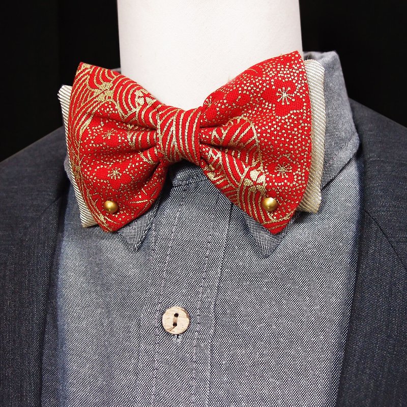 中國紅藤花領結 bow tie - 領呔/呔夾 - 其他材質 紅色