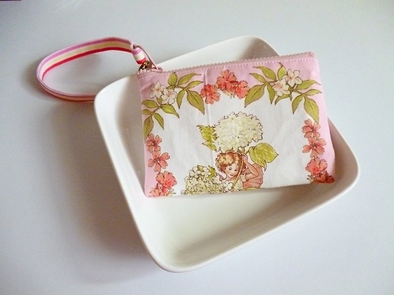 Flower Fairy documents card packs / beep card pack / purse < pink > a limited edition print - ที่ใส่บัตรคล้องคอ - วัสดุอื่นๆ สึชมพู