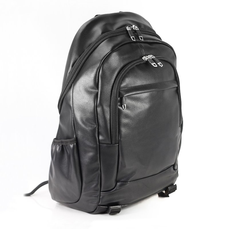 Goody Bag - AM Light Travel Backpack (All Black Personality) - Backpacks - Faux Leather 