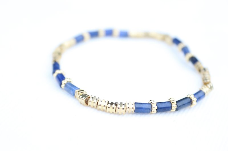 <☞ Hand in Hand ☜> 蘇打石-軌道 手環 (0292) - Bracelets - Gemstone Blue
