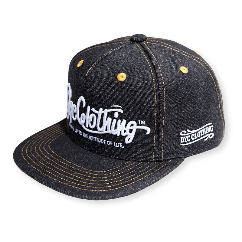 DYC DENIM Snapback CAP - 帽子 - 棉．麻 黑色