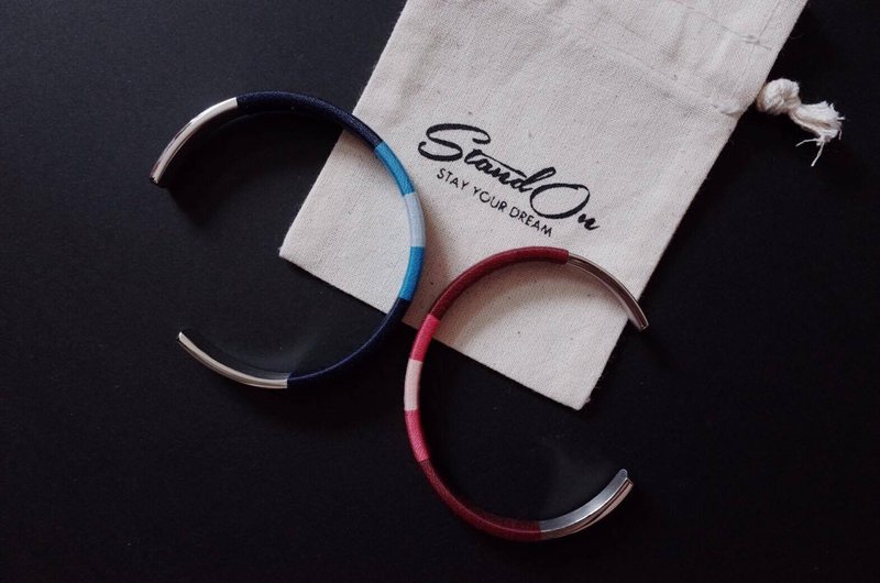 I StandOn I 清新夏日小情侶特製手鐲 Blend Silver Bangle x Summer Collection - 手鍊/手環 - 其他材質 多色