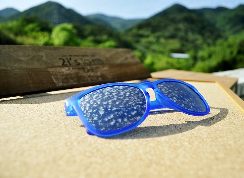 太陽眼鏡│藍色霧面框│銀色反光鏡片│抗UV400│2is Ethan - 眼鏡/眼鏡框 - 塑膠 藍色