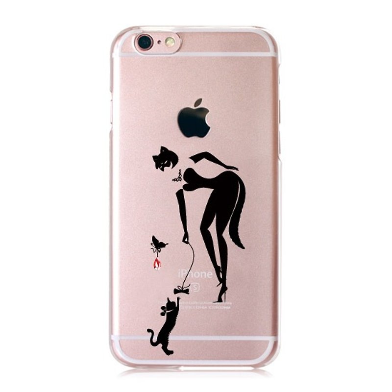 [Catwoman, meow star people] iPhone transparent Phone Case - Big Tail rogue Valentine's Day - Phone Cases - Plastic Black
