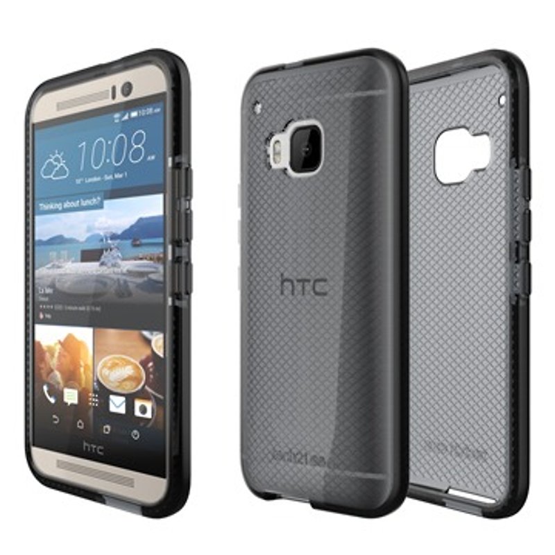 英國Tech 21 超衝擊 Evo Check HTC One M9 防撞軟質格紋保護殼 - 透黑 (5055517344081) - 手機殼/手機套 - 其他材質 