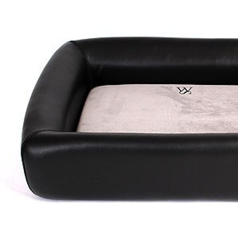 ウェス[W＆＃038; S]ソフトレザーベッドペットベッド（猫と犬が適切です） - 寝具 - 革 ブラック