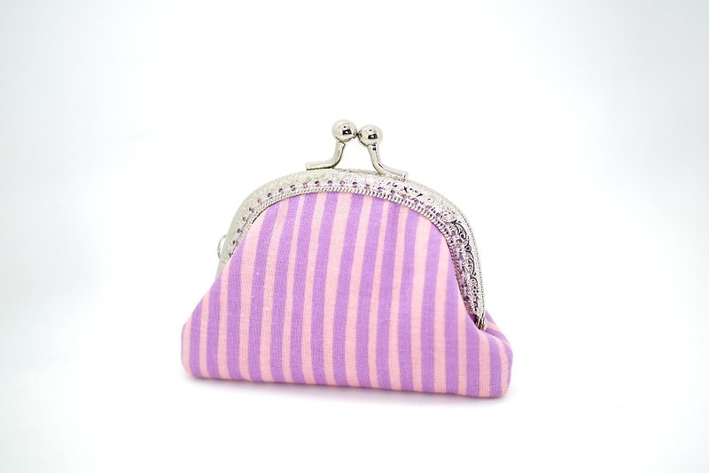 CaCa Crafts | 【紫色的浪漫】8.5cm 口金零錢包 - 散紙包 - 其他材質 紫色