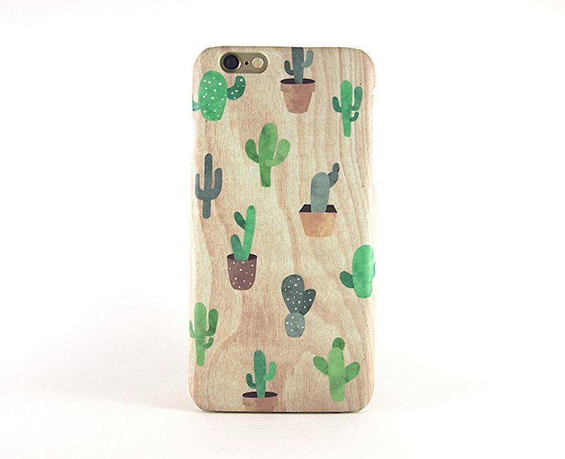 Cactus iPhone case 手機殼 เคสมือถือแคคตัส - Phone Cases - Plastic Green