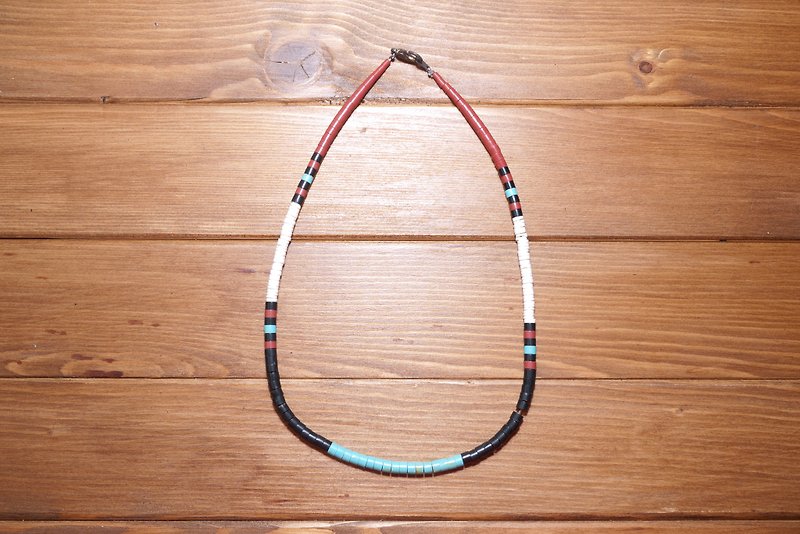 American Santo Domingo handmade beaded necklace, ethnic style, Indian style ((((special price)))) - สร้อยคอ - วัสดุอื่นๆ หลากหลายสี