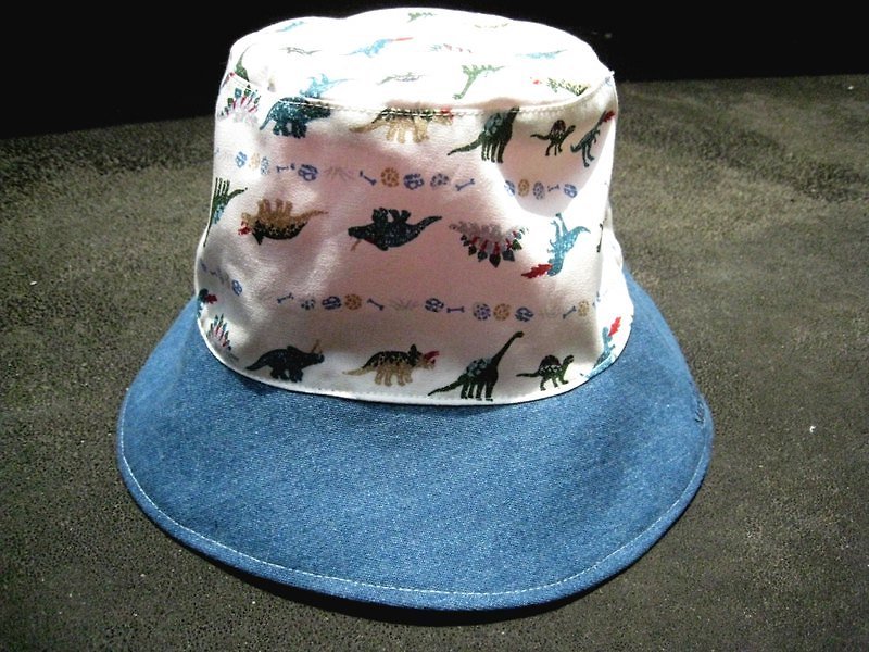 MaryWil百搭漁夫帽-小恐龍牛仔帽 - 帽子 - 其他材質 白色