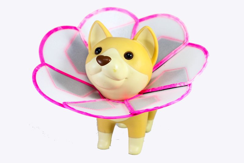 Petals Flowers pet anti-licking medical headgear [board] (Size S)**Taiwan's new patented design** - Other - Plastic Red