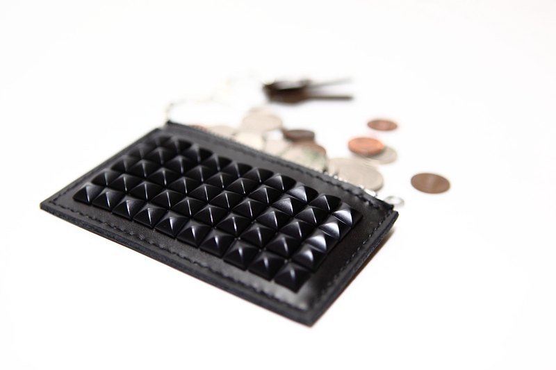 The Black Rivet-Coin Purse - Wallets - Other Materials Black