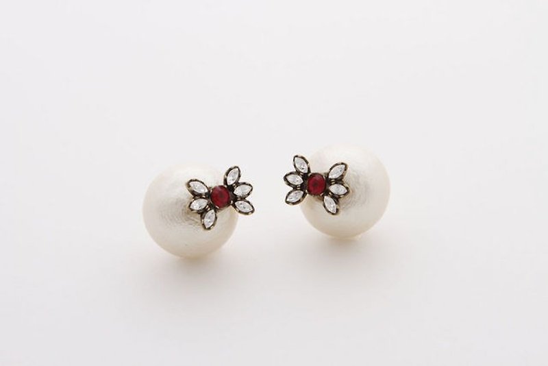 【JewCas】Cotton Backcatch Earrings / JC1689 - Earrings & Clip-ons - Cotton & Hemp 