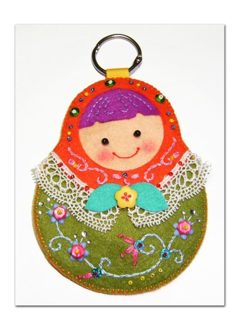 Russian Doll Card Set #014 - ID & Badge Holders - Other Materials Green