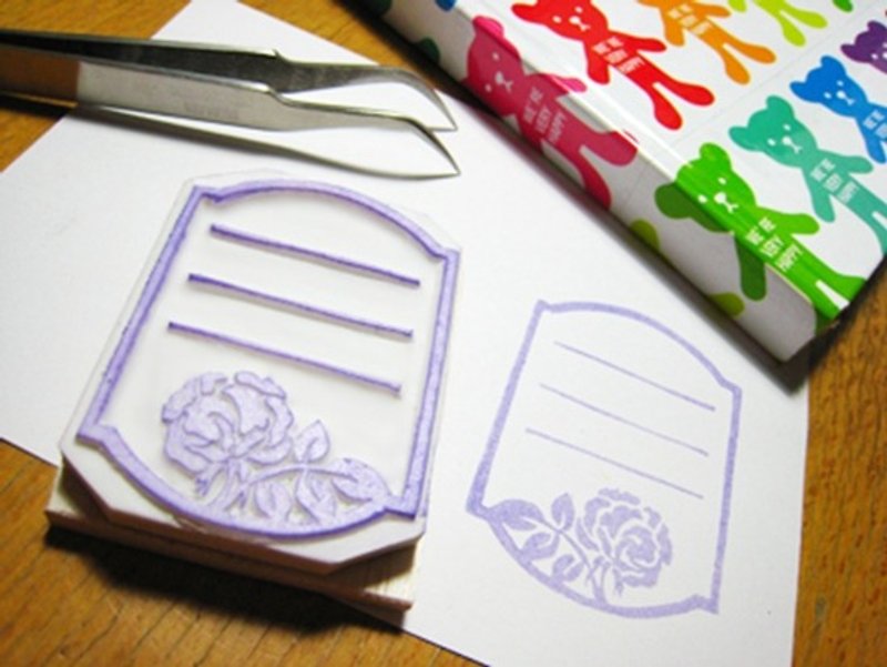 Apu handmade chapter practical aesthetic rose note memo stamp hand account stamp - ตราปั๊ม/สแตมป์/หมึก - ยาง 