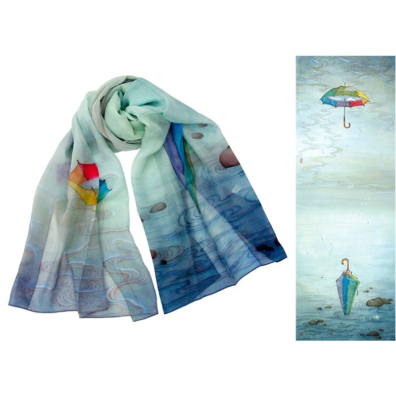 The love story long silk scarf