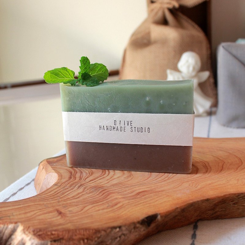 涼涼夏風/茶樹薄荷手工皂 洗感清涼 運動沐浴 - 肥皂/手工皂 - 其他材質 綠色