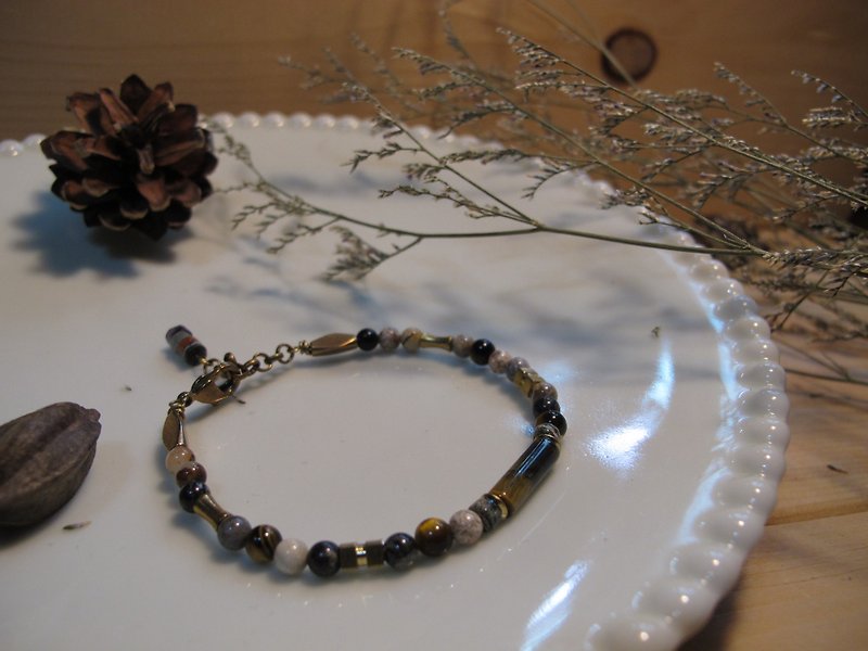 ▲ tabby / natural stone bracelet - Bracelets - Gemstone 