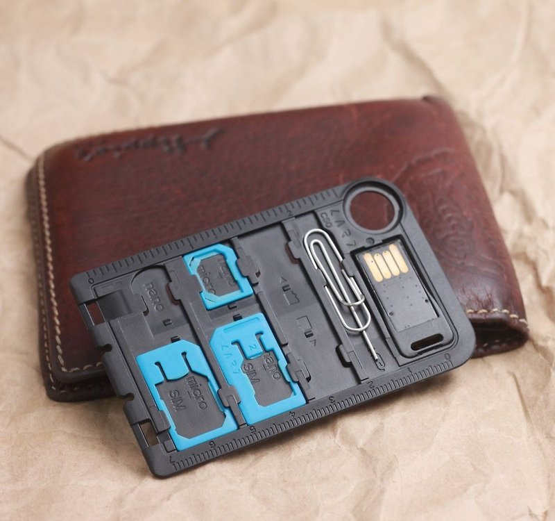 【CARD】CS0 Pro SIM Adapter Card/USB Drive Tool Set - แฟรชไดรฟ์ - พลาสติก สีดำ