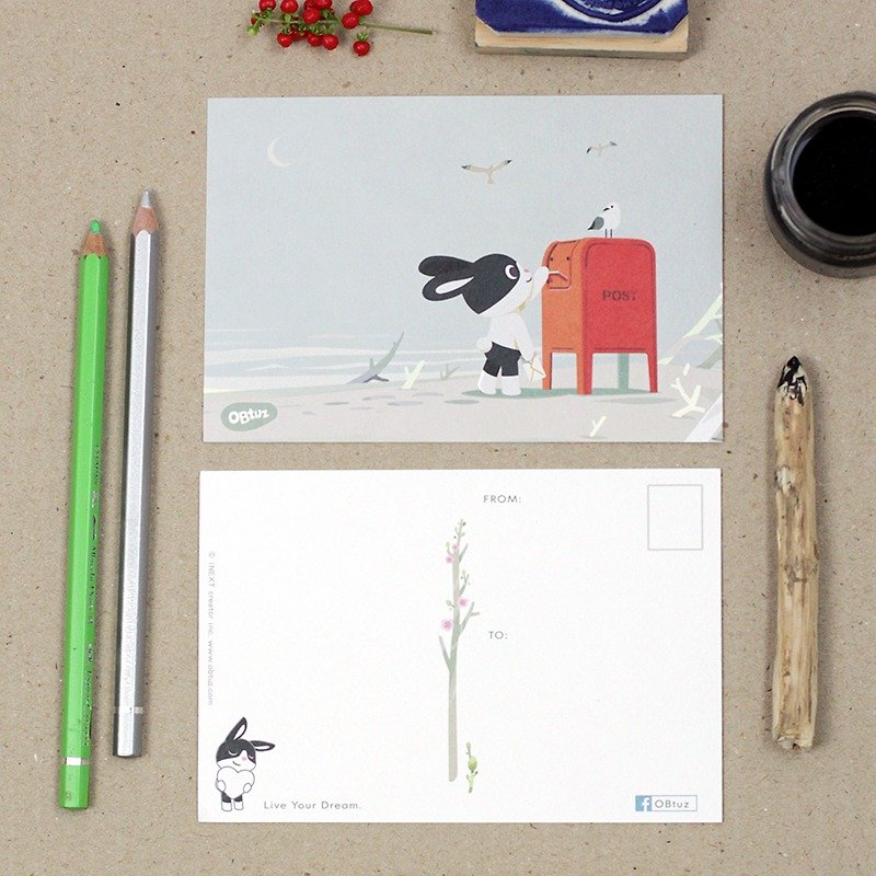 OBtuz 【Live My Dream】Postcard Set - Cards & Postcards - Paper Multicolor