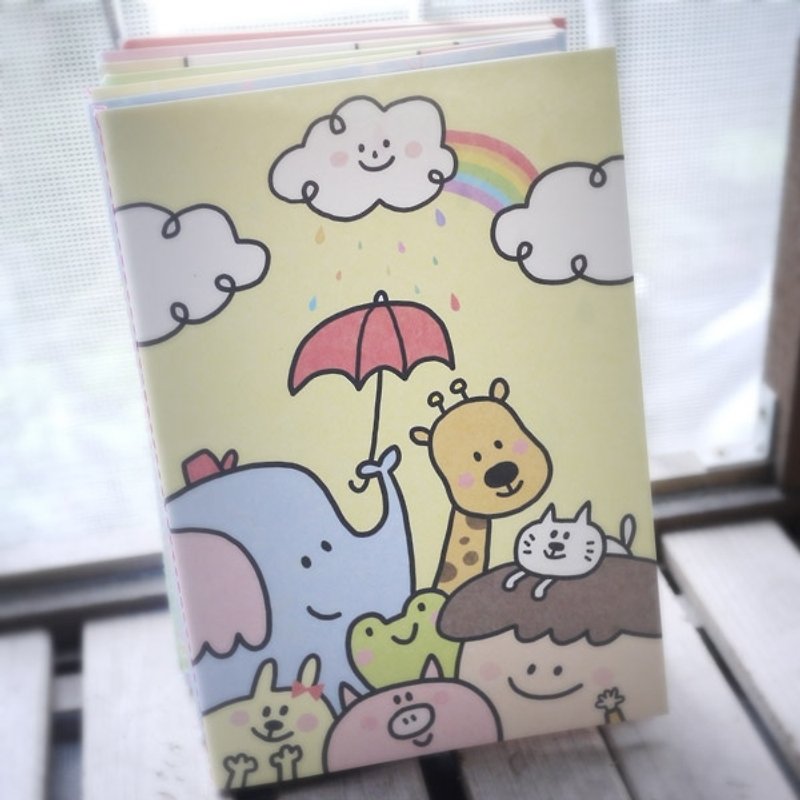Lattice Notebook_Happy Rainbow Rain - Notebooks & Journals - Paper Yellow