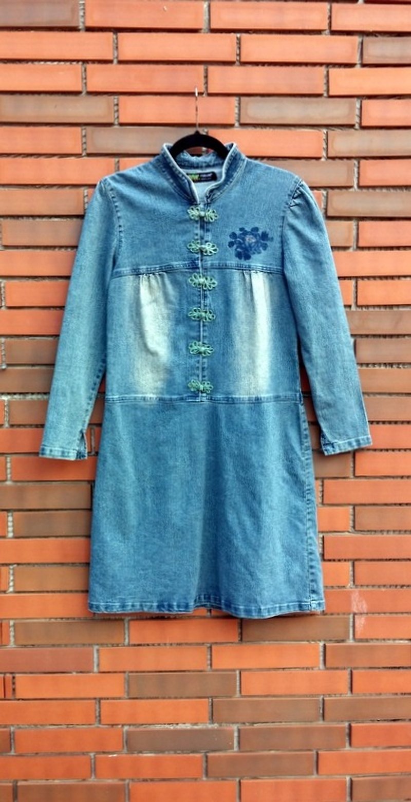 Japanese MIX Chinese wind tannic vintage dress - ชุดเดรส - วัสดุอื่นๆ 