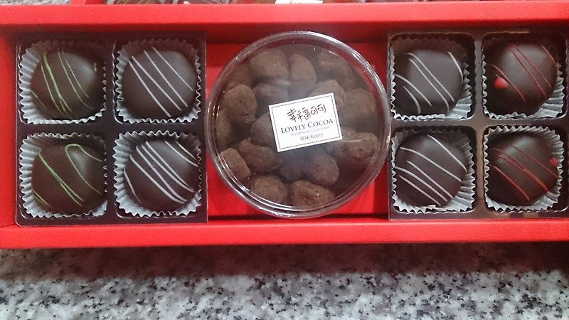 8入冰心麻糬+原味火山豆 - 巧克力 - 新鮮食材 多色