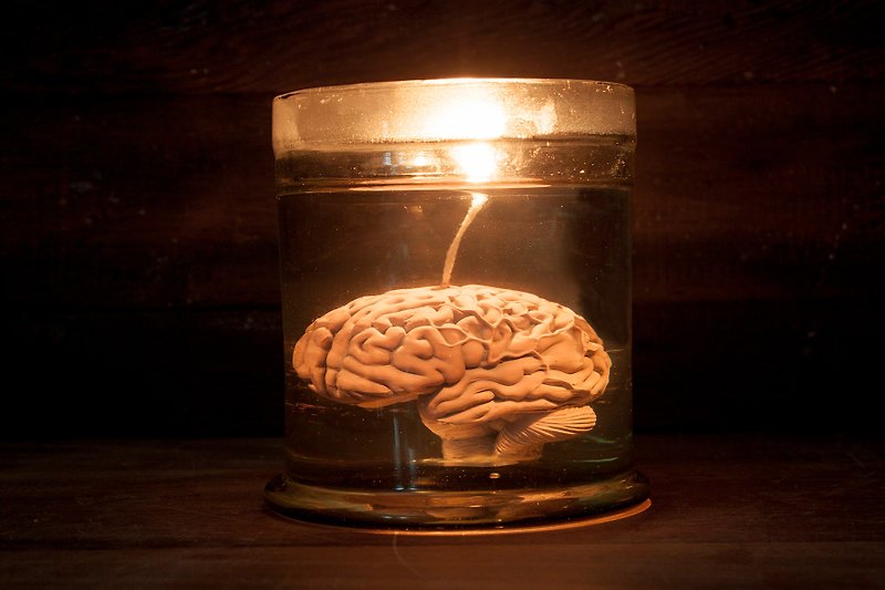 EYE LAB  COLLECTION - Brain In Jar Candle - Candles & Candle Holders - Wax Pink