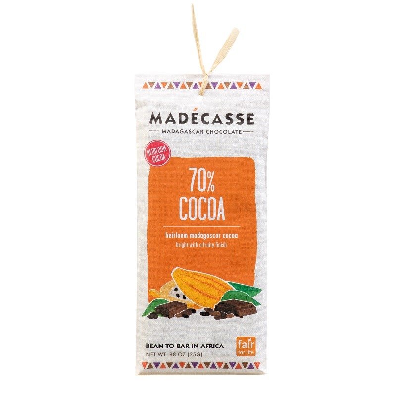 Madagascar chocolate dark chocolate bar _ _70% Fair Trade - ช็อกโกแลต - อาหารสด สีนำ้ตาล