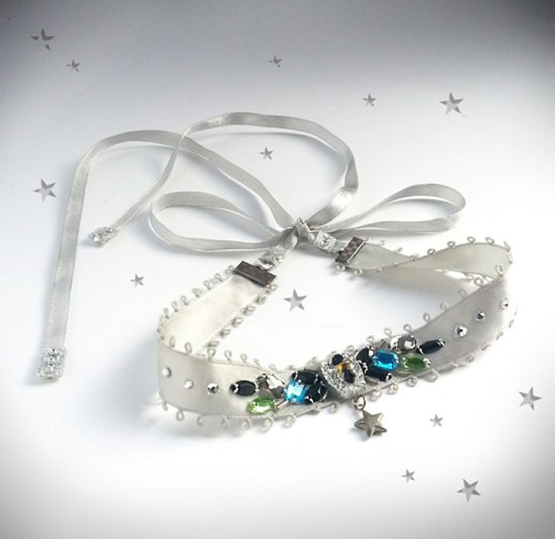 Korakuen Korakuen**star with mass**/ dual-phase chain accessories (only one) - Necklaces - Acrylic Gray