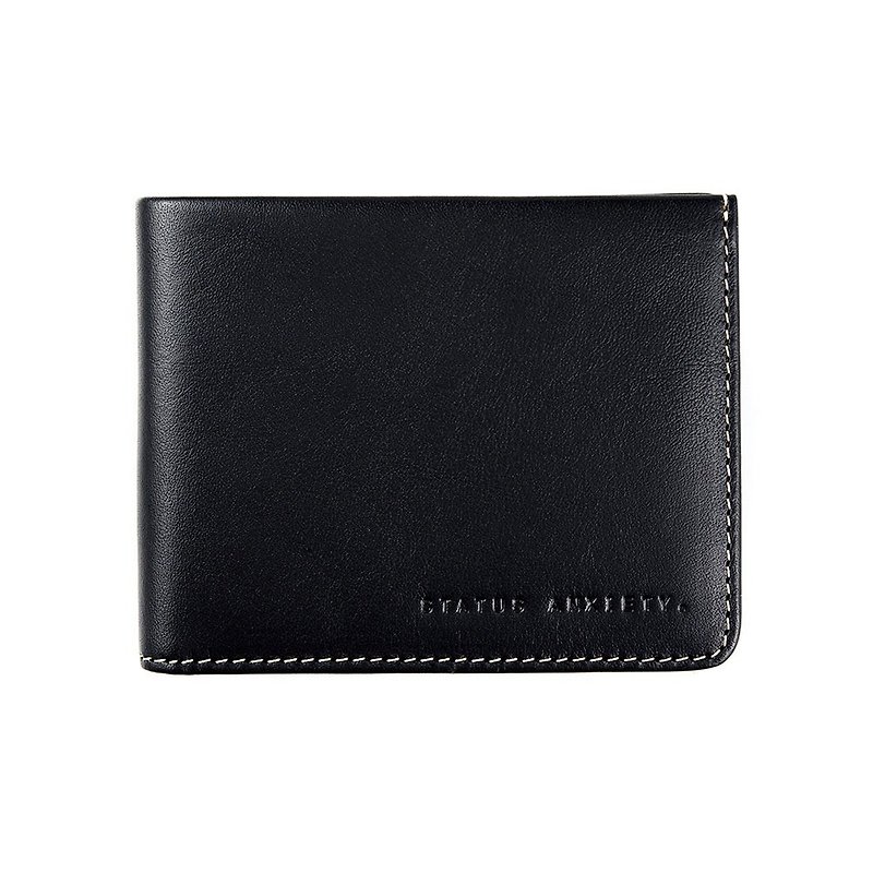 ALFRED Short Clip_Black /Black - Wallets - Genuine Leather Black