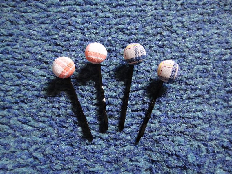 Orange Orange Blue Button Hairpin C20ASZ16Z17 - Hair Accessories - Other Materials Blue