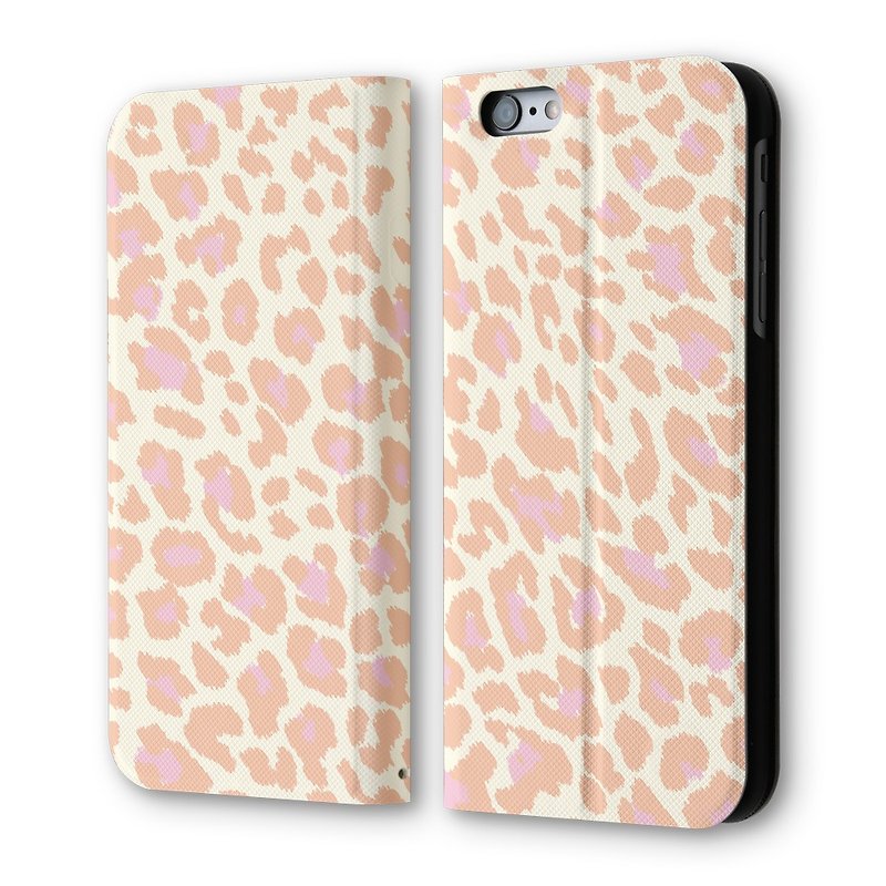 Clearance offer iPhone 6/6S flip-type leather case sweet leopard print - เคส/ซองมือถือ - หนังเทียม สีเหลือง