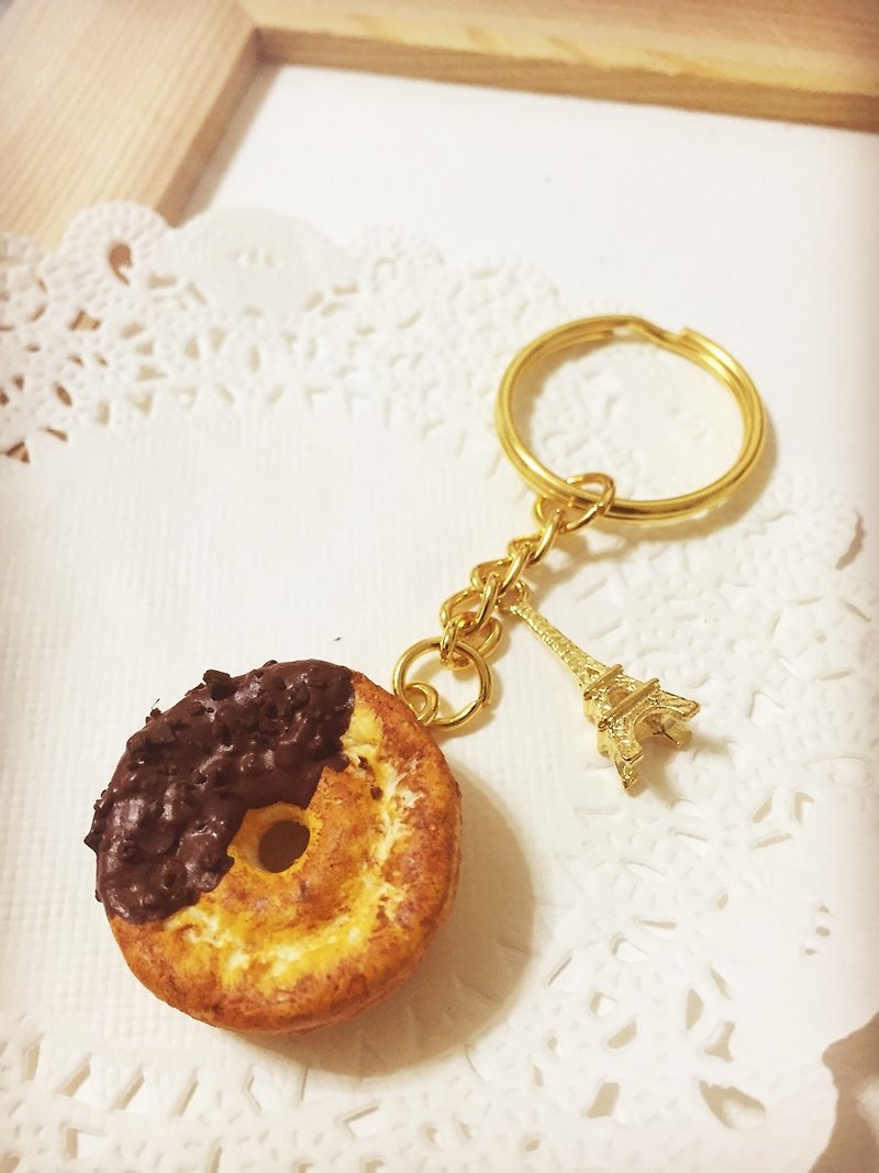 ~~mini Christmas new product launch~~Chocolate Ophelia Donut Charm (magnet can be changed) ((Randomly send a mysterious gift if you exceed 600)) - ที่ห้อยกุญแจ - ดินเหนียว หลากหลายสี