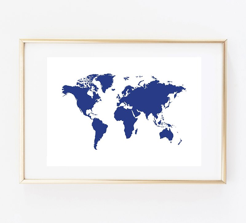 world map - 壁貼/牆壁裝飾 - 紙 
