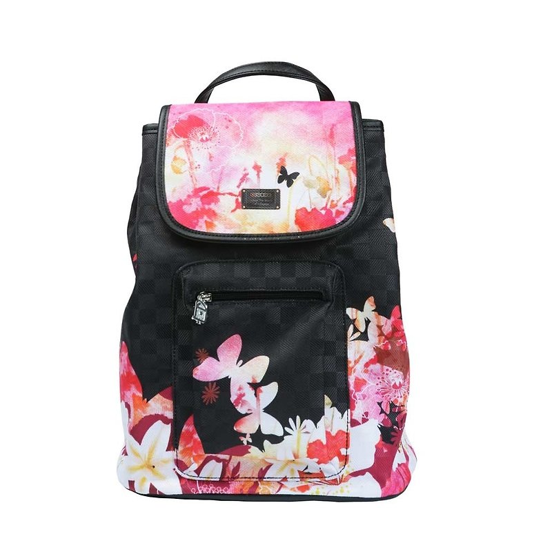 COPLAY  backpack-butterfly flowers black - Backpacks - Other Materials Black