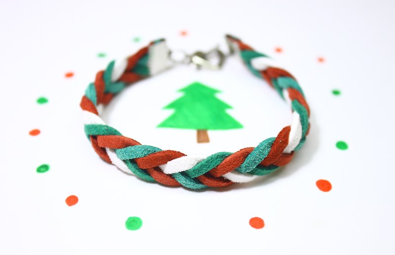 /openfish/ Classic warm winter Christmas color matching Christmas gift exchange gift Christmas gift express Christmas bracelet customization - สร้อยข้อมือ - วัสดุอื่นๆ หลากหลายสี