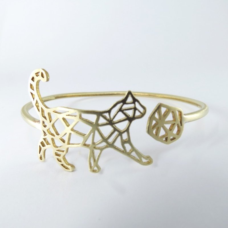 Geometric cat bracelet - สร้อยข้อมือ - โลหะ สีส้ม