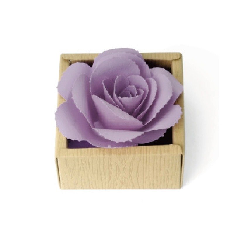 摺紙花Origami Flower手作材料包-山茶花 - 木工/竹藝/紙雕 - 紙 紫色