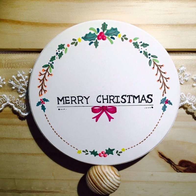 [XMAS] Customized Christmas wreath Coasters - Coasters - Other Materials Multicolor