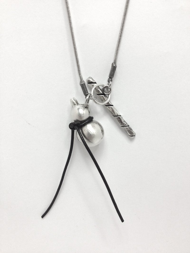 Gourd and Flute (Snow Silver) | Gourd and Flute - Necklaces - Other Metals Gray