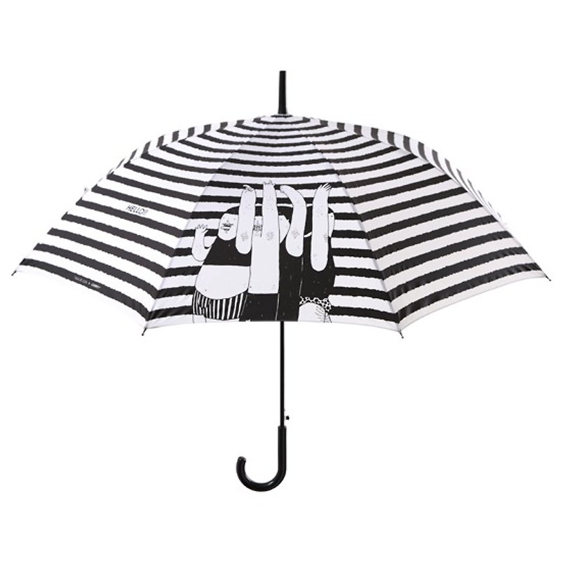 Happy armpit! Automatic straight umbrella - Umbrellas & Rain Gear - Waterproof Material Black
