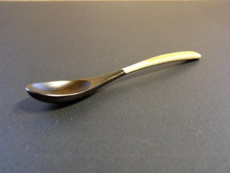 Lacquered wooden teaspoon - ช้อนส้อม - ไม้ สีดำ