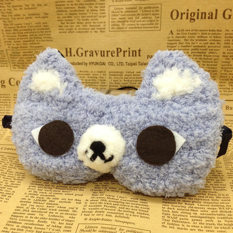 Little Grey Cat-Knitted Wool Eye Mask Shading Eye Mask Sleep Eye Mask Sleep Aid Artifact - Bedding - Other Materials Gray